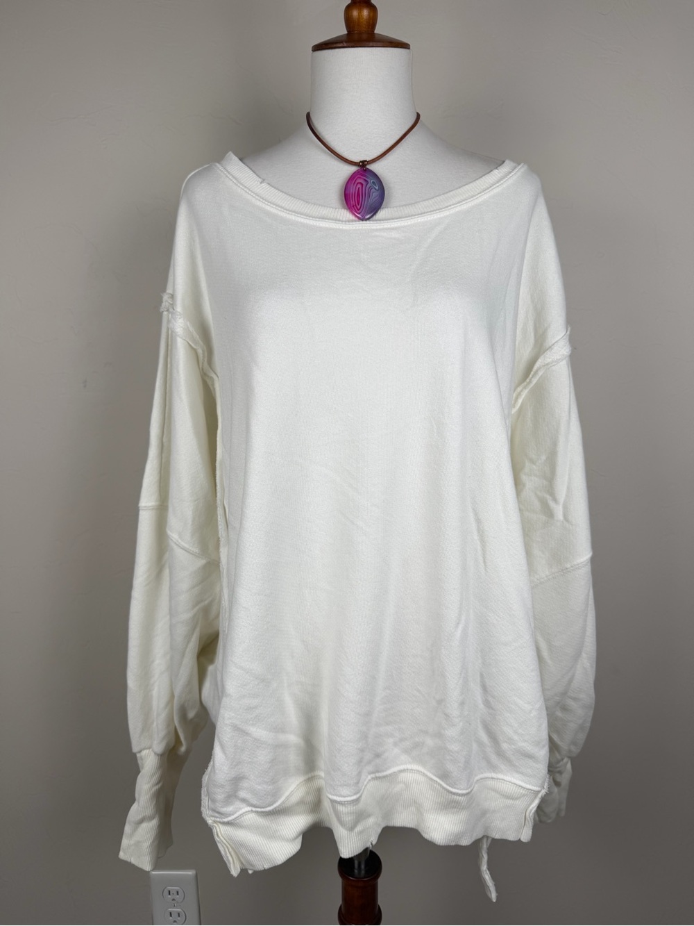 Free People We The Free Camden White Sweatshirt